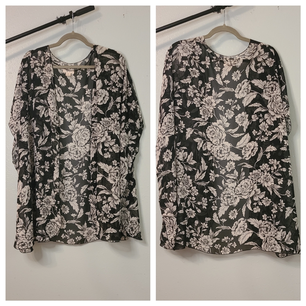 Style & Co. Black Cape with Boxy Relaxed Fit